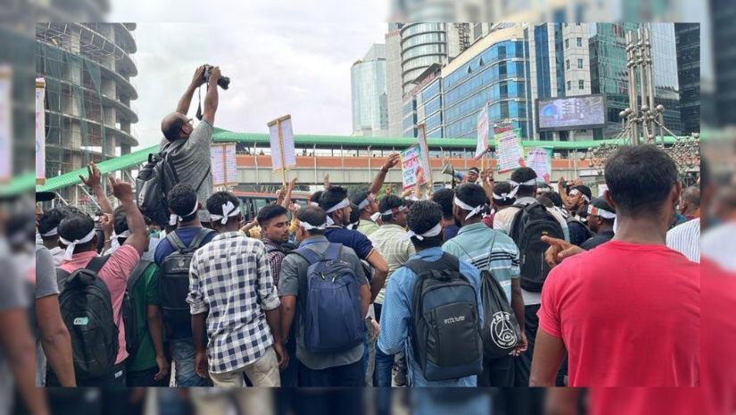 রাজধানীতে বিক্ষোভ