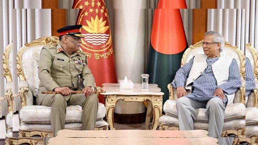 প্রধান উপদেষ্টার সঙ্গে পাক যৌথবাহিনীর চেয়ারম্যানের সাক্ষাৎ, কী আলোচনা হলো?